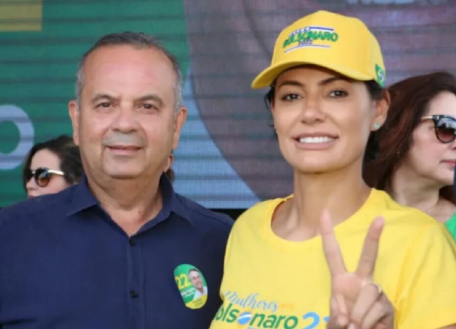 Michelle Bolsonaro declara apoio à candidatura de Rogério Marinho para