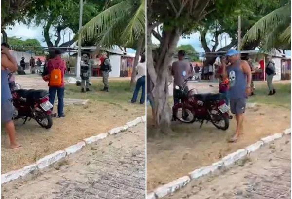 Filho mata o pai e arranca a cabeça em praça pública de Potilândia, na Zona Sul de Natal - Foto: Reprodução