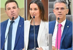 Deputados estaduais Luiz Eduardo, Cristiane Dantas e Coronel Azevedo - Foto: ALRN / Reprodução