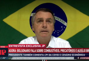 Bolsonaro foi ao ar no Jornal da Manhã da Jovem Pan - Foto: Reprodução/Youtube