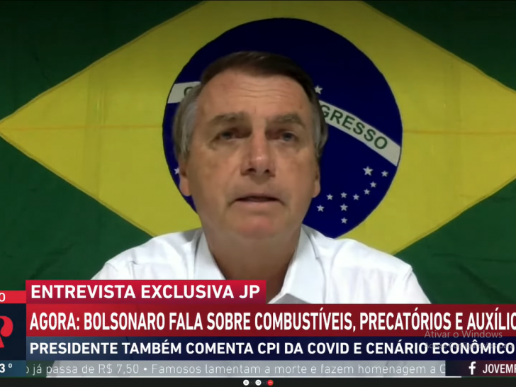 Bolsonaro foi ao ar no Jornal da Manhã da Jovem Pan - Foto: Reprodução/Youtube