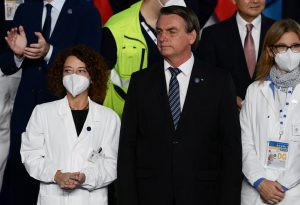 Jair Bolsonaro durante encontro do G20 — Foto: Filippo Monteforte / AFP