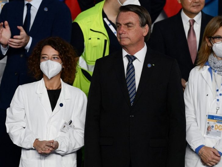 Jair Bolsonaro durante encontro do G20 — Foto: Filippo Monteforte / AFP