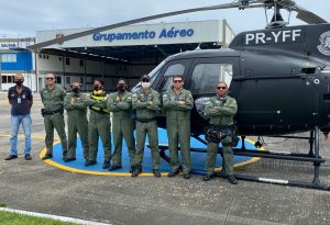 Bombeiros, policiais e o helicóptero Potiguar 01 foram encaminhados para ajudar salvamentos na Bahia. Foto: Governo do RN