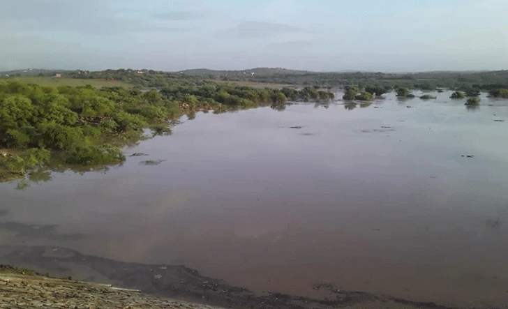 Açude em Santa Cruz recebe águas após 5 anos completamente seco - Foto: Divulgação/Igarn