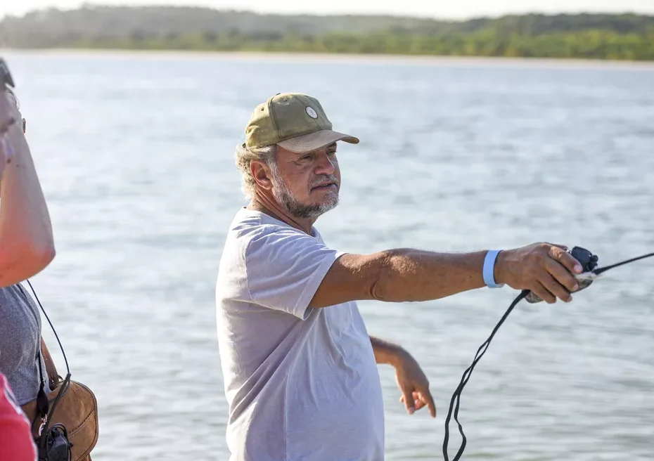 Breno Silveira no set da série 'Dom' — Foto: Divulgação