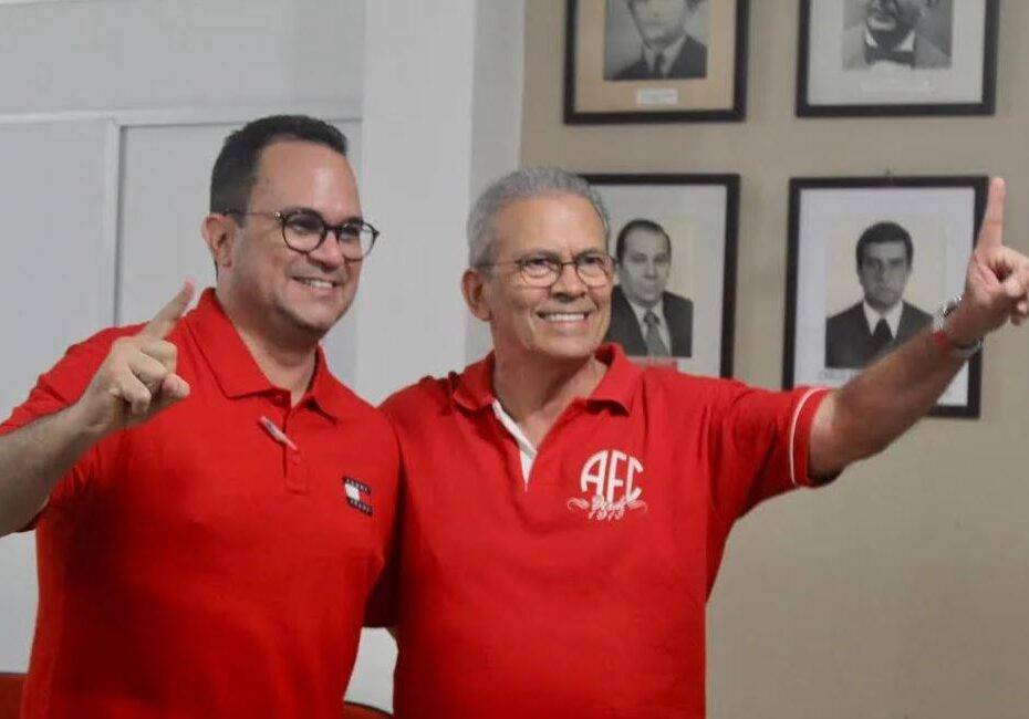 Presidente eleito do América, Hermano Morais (dir.), ao lado do vice, Francisco Sobrinho - Foto: Reprodução