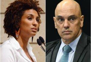 Vereadora Marielle Franco, morta há seis anos, e ministro Alexandre de Moraes (STF) - Foto: Renan Olaz/CMRJ / Carlos Moura/STF