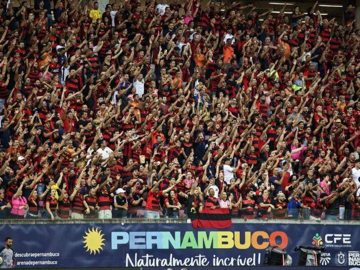 Torcida do Sport em partida válida pela Copa do Nordeste - Foto: Paulo Paiva / Sport Recife