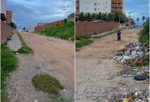 Terreno espremido localizado nas Rocas, na Zona Leste da capital potiguar - Foto: Maps / Reprodução