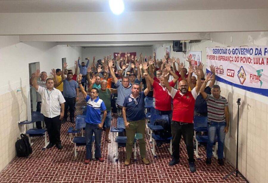 Assembleia dos rodoviários realizada na sede do Sintro na manhã desta terça-feira (28) - Foto: Sintro / Reprodução