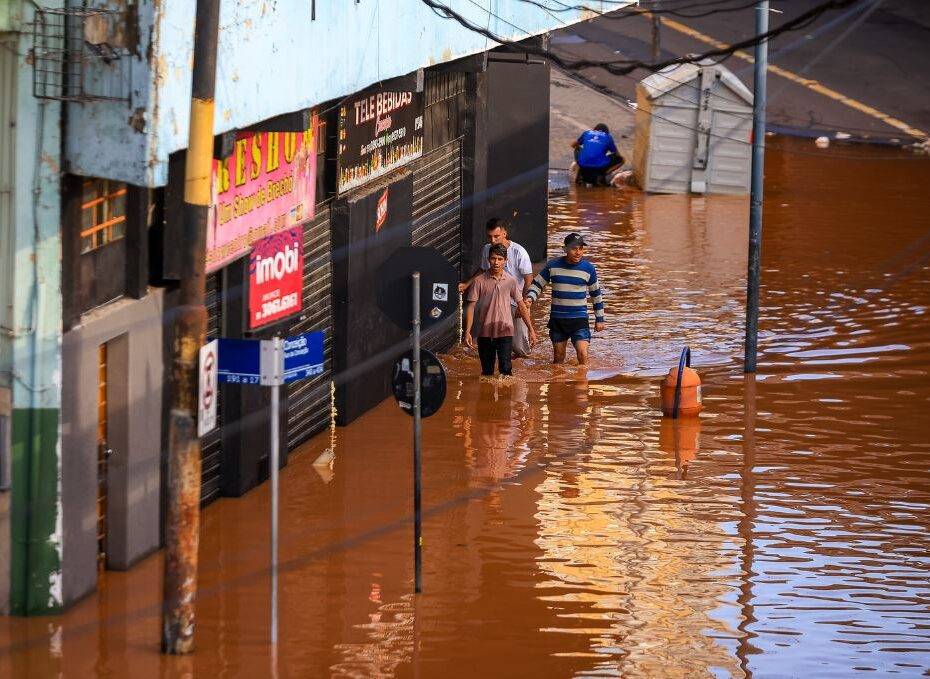 Chuvas atingem Porto Alegre, no Rio Grande do Sul - Foto: Gustavo Mansur / Palácio Piratini