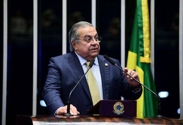 Empresário Flávio Azevedo (PL) tomou posse como senador nesta quarta-feira (19) em Brasília - Foto: Pedro França / Senado