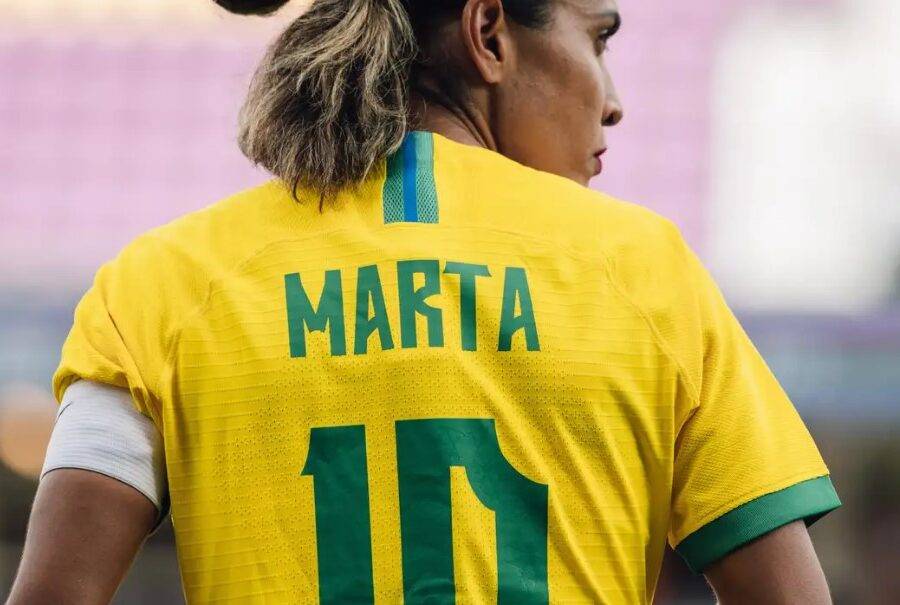 No quesito despedidas, uma das que mais chama a atenção da torcida brasileira é a da Rainha Marta. Foto: Sam Robles/ CBF