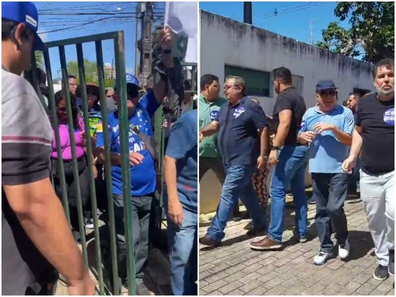 Manifestantes invadem sede do Idema para cobrar licença para engorda de Ponta Negra - Foto: Reprodução