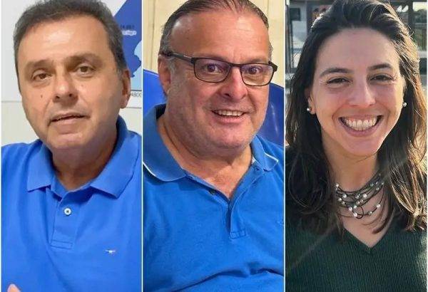 Carlos Eduardo (PSD), Paulinho Freire (União Brasil) e Natália Bonavides (PT), candidatos à Prefeitura do Natal - Foto: Reprodução