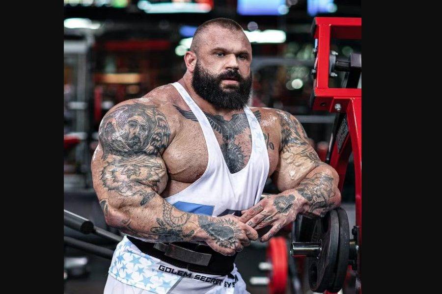 O bodybuilder de Belarus Illia 'Golem' Yefimchyk — Foto: Instagram/Reprodução