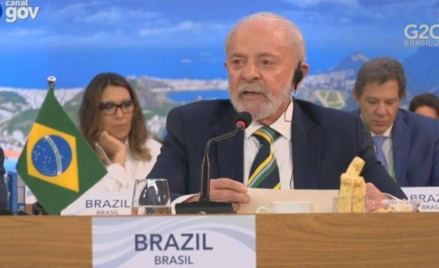 O presidente Luiz Inácio Lula da Silva na abertura da Cúpula do G20. Foto: Reprodução