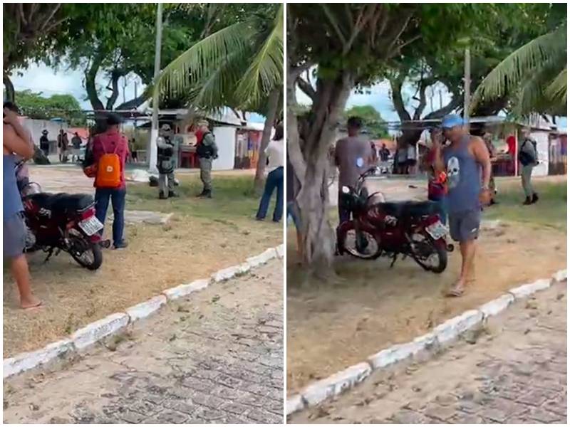 Filho mata o pai e arranca a cabeça em praça pública de Potilândia, na Zona Sul de Natal - Foto: Reprodução