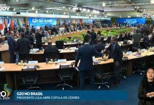 Reunião dos líderes do G20 no Rio de Janeiro - Foto: YouTube / Reprodução