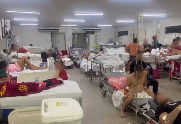 Superlotação em uma das salas do Hospital Walfredo Gurgel - Foto: Sindsaúde / Reprodução