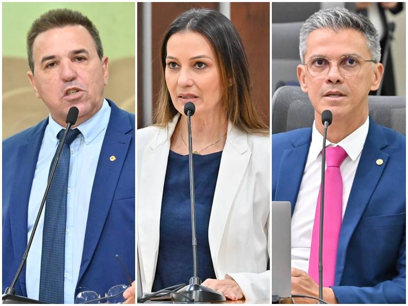 Deputados estaduais Luiz Eduardo, Cristiane Dantas e Coronel Azevedo - Foto: ALRN / Reprodução