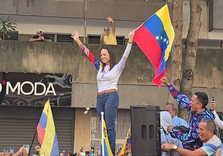 Líder da oposição venezuelana, María Corina Machado. Foto: Reprodução/ Instagram