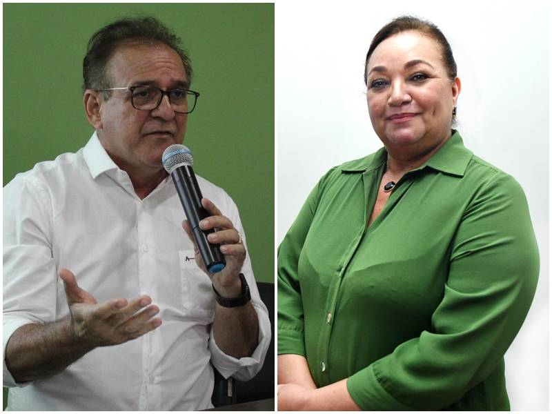 Presidente do Sinmed, Geraldo Ferreira, com a médica Leidimar Murr, demitida da Secretaria de Saúde de Natal com menos de um mês de gestão - Foto: Reprodução