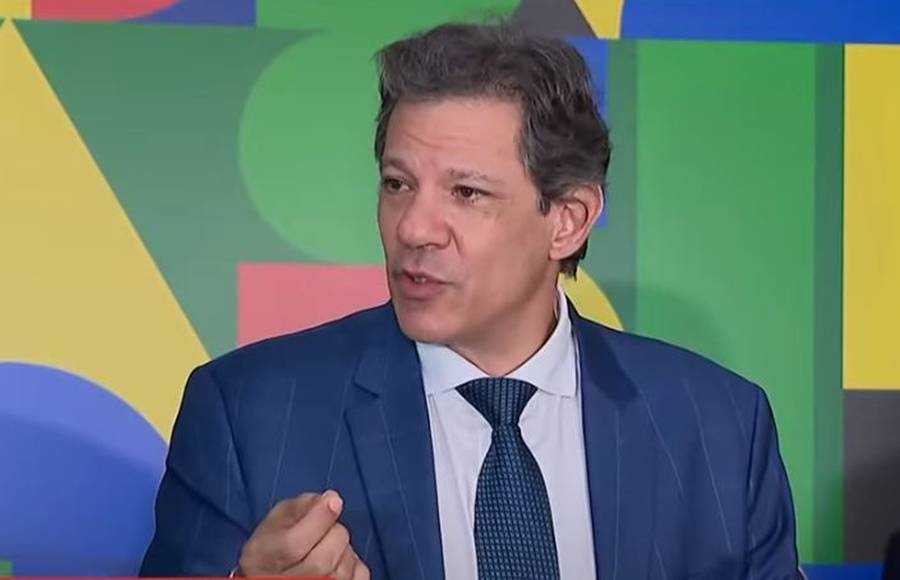 Ministro da Fazenda, Fernando Haddad, em coletiva nesta quarta-feira (29) - Foto: Reprodução