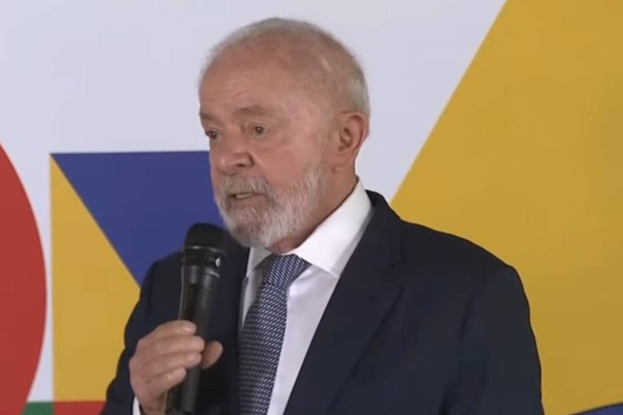 Presidente Lula em reunião ministerial nesta segunda-feira (20) - Foto: TV Brasil / Reprodução