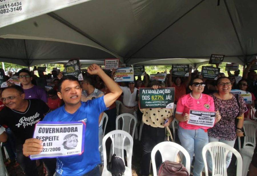 Assembleia do Sinte aprovou indicativo de greve de professores da rede estadual de ensino - Foto: Sinte / Reprodução