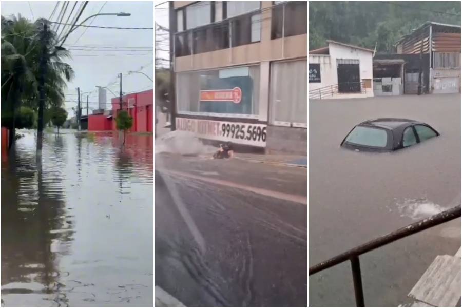 Chuva de 86 mm castiga Natal, com alagamentos e transbordamento de lagoas - Foto: Reprodução