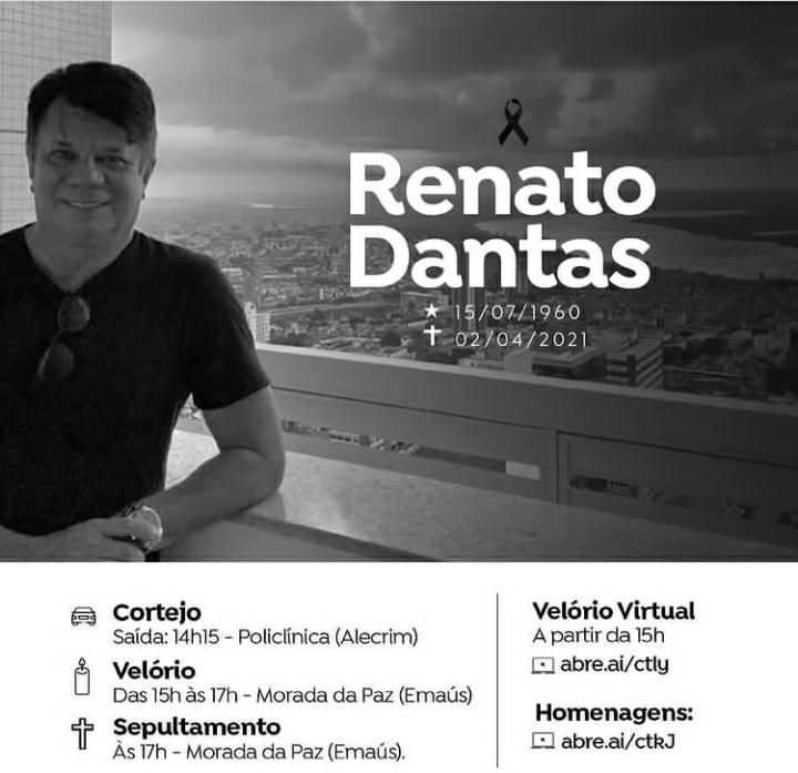 Covid-19: Morre ex-vereador de Natal Renato Dantas - Portal 98 FM Natal
