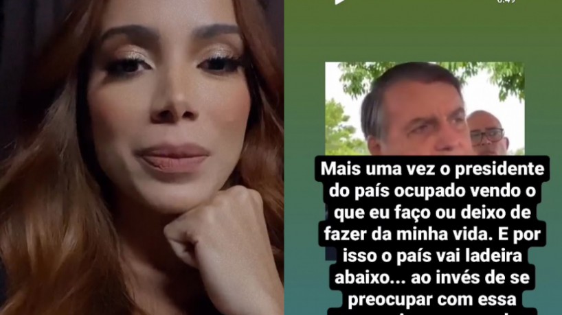 Anitta rebate crítica de Bolsonaro - Foto: Reprodução/O Povo