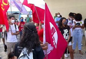 Manifestantes fizeram protesto em Natal por morte de congolês — Foto: Divulgação