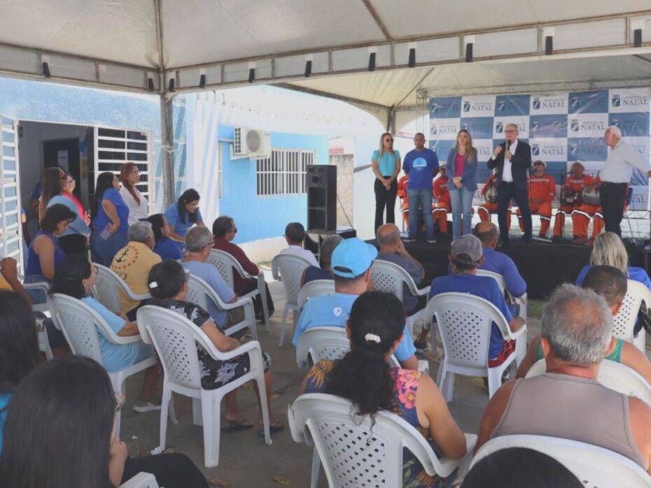 Secretário municipal de Saúde, George Antunes, discursa no evento de lançamento do Novembro Azul - Foto: SMS / Reprodução