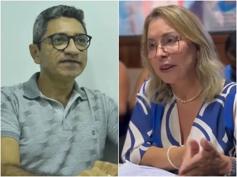 Pré-candidatos Salatiel de Souza (PL) e Kátia Pires (União Brasil) - Foto: Reprodução