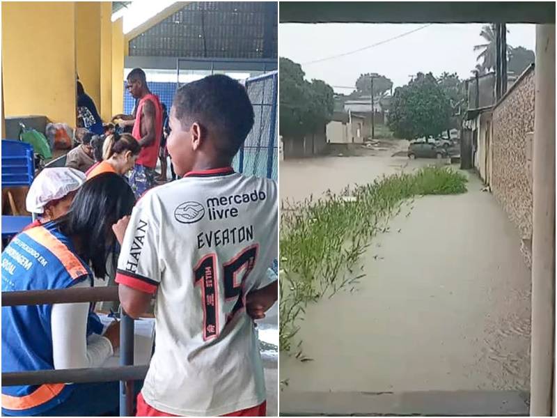 Famílias ficaram desabrigadas após chuvas invadirem casas - Foto: Reprodução