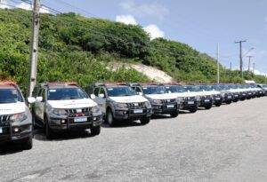 Novas viaturas foram entregues às forças de segurança pública nesta terça-feira (21) - Foto: Carmem Felix / Governo do RN