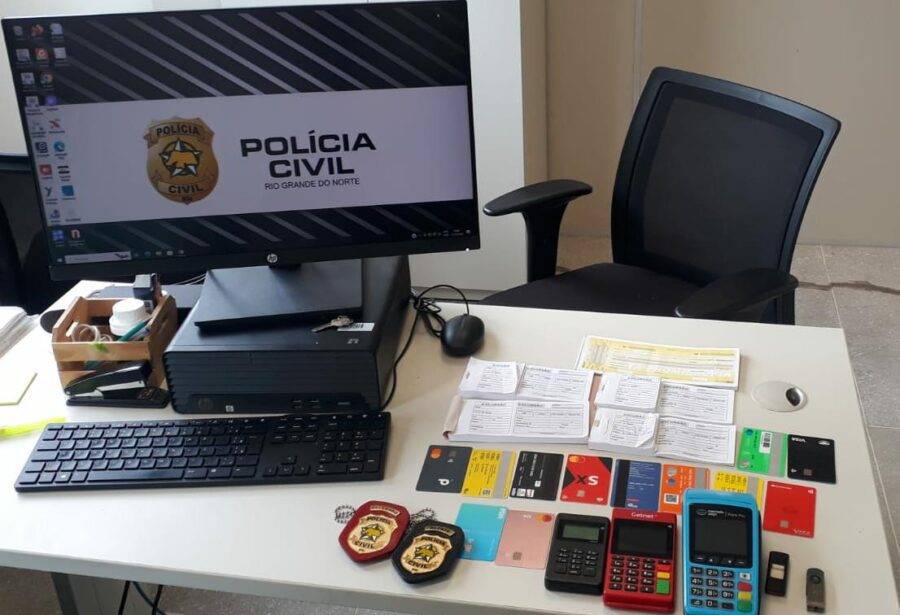 As investigações, que foram iniciadas há dois meses, contabilizaram cerca de oito vítimas lesadas, com um prejuízo de aproximadamente R$ 50 mil. Foto: Polícia Civil