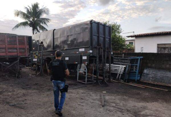 Máquina de conserto de turbinas eólicas foi recuperado na Zona Norte de Natal - Foto: PCRN / Divulgação