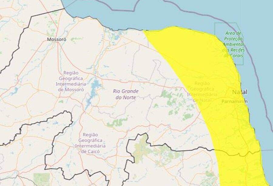 Alerta vale para 56 cidades do RN - 