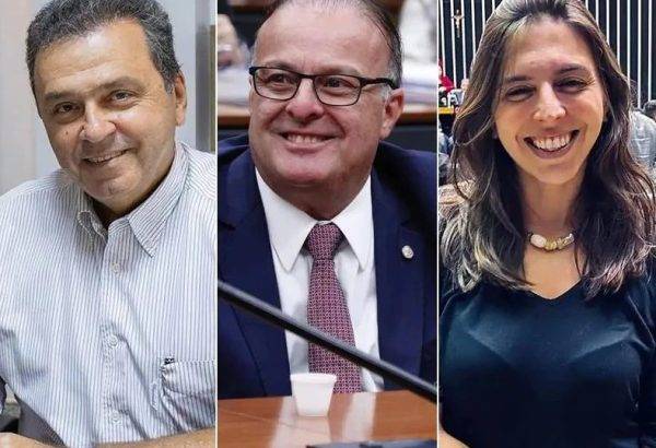 Pré-candidatos Carlos Eduardo (PSD), Paulinho Freire (União Brasil) e Natália Bonavides (PT) - Foto: Reprodução